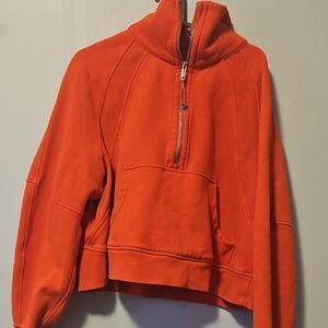 Lululemon orange Half-Zip Pullover